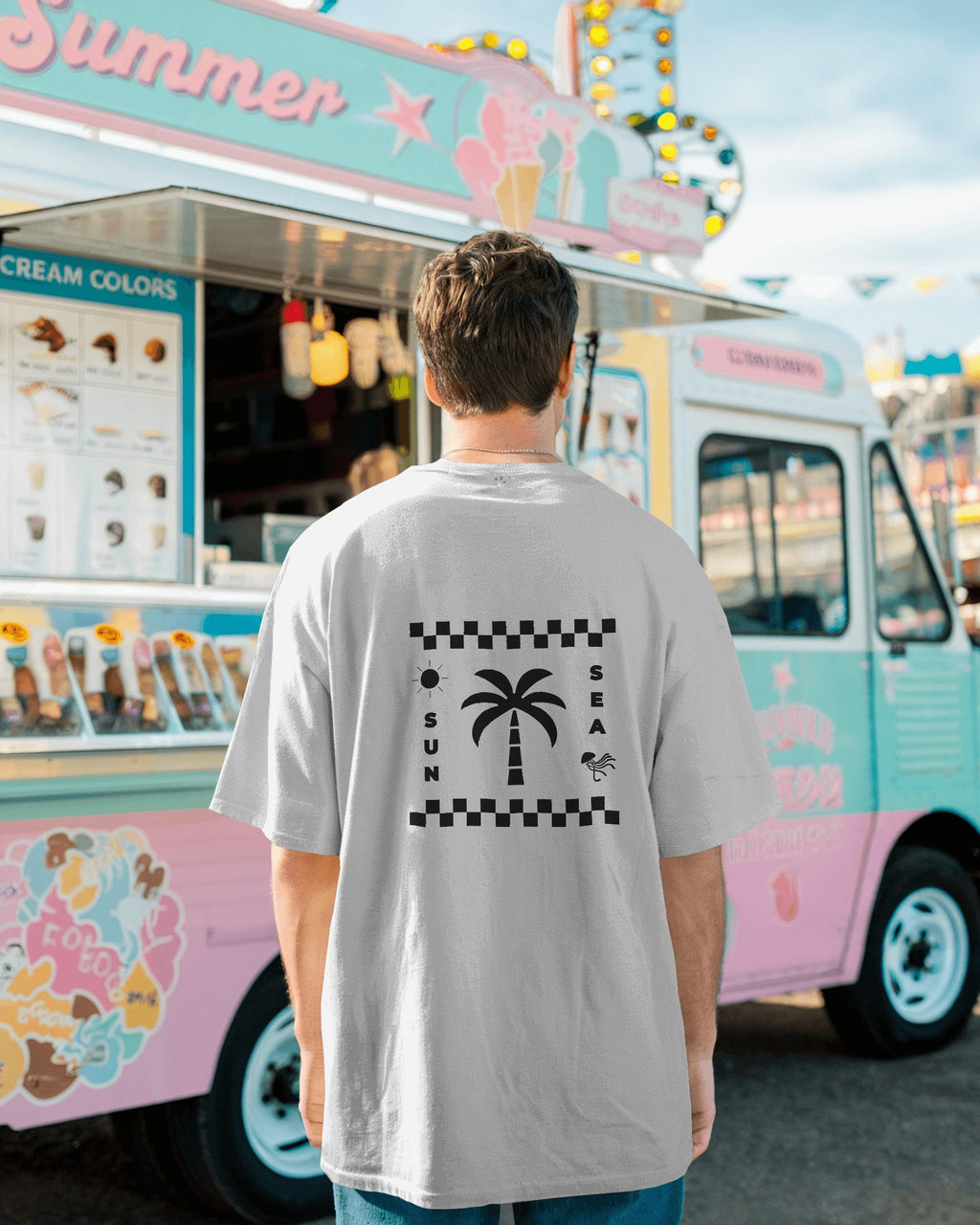 Sun & Sea Drop Shoulder T-Shirt